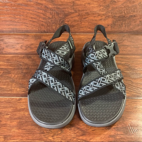 Skechers Melbo Sandals Mens 8 51569 Black Charcoal Memory Foam Lightweight - Picture 2 of 5